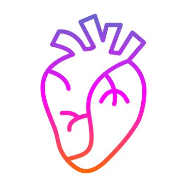 İnsan kalbi simgesi, vektör illüstrasyonu basit tasarım