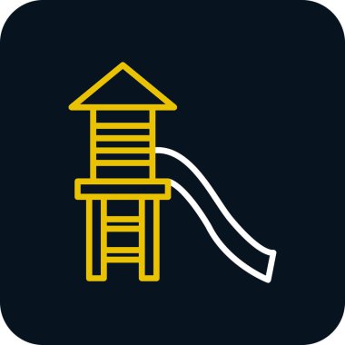 oyun alanı simgesi mavi arkaplanda izole edildi