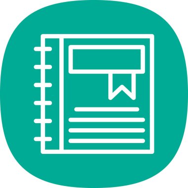 Kitap. Web simgesi basit illüstrasyon