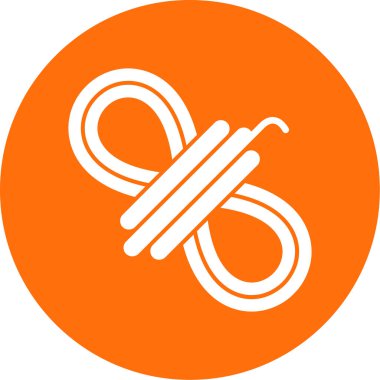 İp düz simgesinin vektör illüstrasyonu