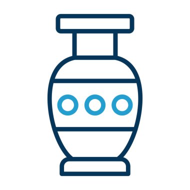 Güzel vazo simgesinin vektör illüstrasyonu             