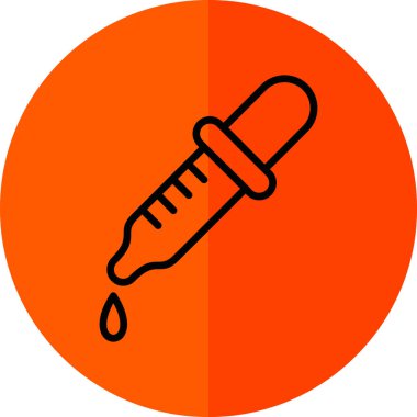pipette simgesi, vektör illüstrasyonu basit tasarım