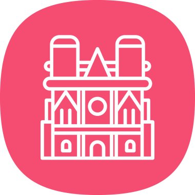 Bina. Web simgesi basit illüstrasyon