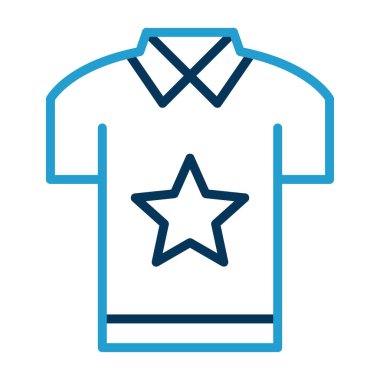 T-Shirt simgesi, basit vektör çizim 