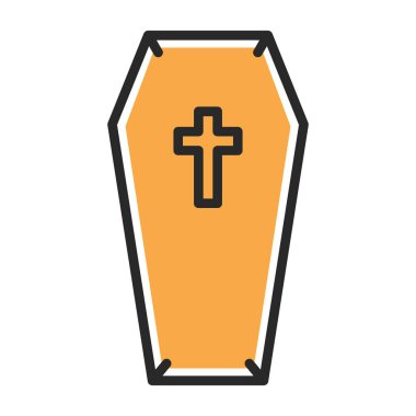 Beyaz arka planda izole edilmiş ana hatlı ölüm ikonu. ölüm sembolü