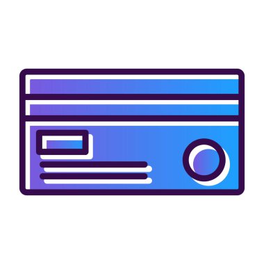 Kredi kartı simgesi, vektör illüstrasyonu