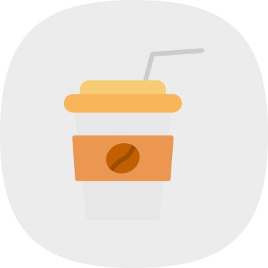 Saman içen kağıt kahve fincanı. Kafe logosu. Vektör.