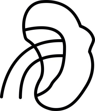 Ay çöreği. Web simgesi basit illüstrasyon