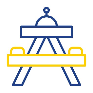 Bir piknik tablosu simgesinin vektör çizimi 
