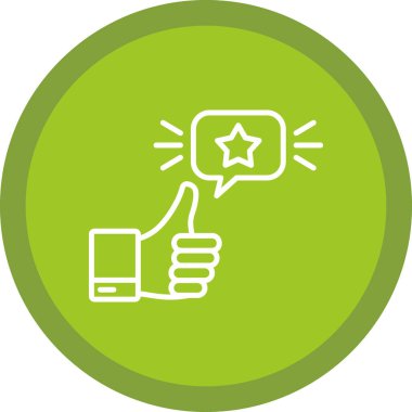 geri bildirim simgesi, vektör illüstrasyonu ile başparmağınızı kaldırır