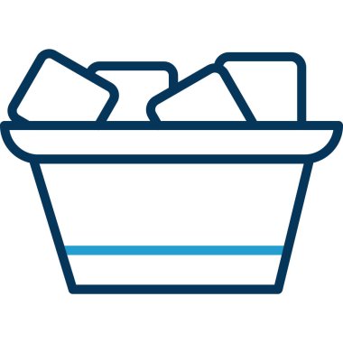 Sepet simgesi, vektör illüstrasyonu