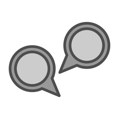 düz konuşma baloncukları simgesi, vektör illüstrasyonu