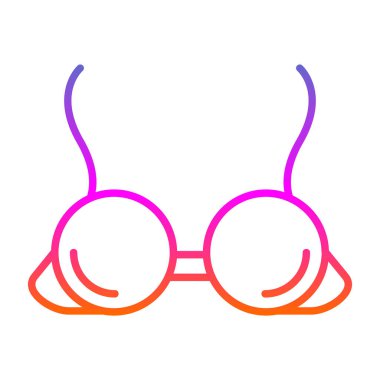 lingerine sembolü, sütyen simgesi, vektör çizimi 