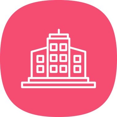 bina simgesi, basit vektör illüstrasyonu