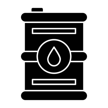 oil barrel vector glyph icon design