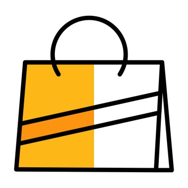 Alışveriş poşeti simgesi, vektör illüstrasyonu