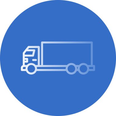 servis kamyonu ikon vektör illüstrasyon tasarımını izole etti