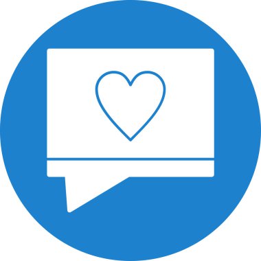 vektör illüstrasyonunda baloncuk sohbeti kalp simgesi