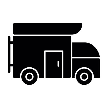 Camper van simge vektör çizim