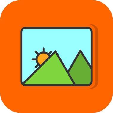 Bir resim simgesinin vektör illüstrasyonu