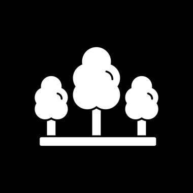 Düz ağaç simgesinin vektör illüstrasyonu