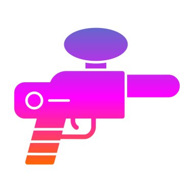 Paintball tabancası simgesi, vektör illüstrasyonu 