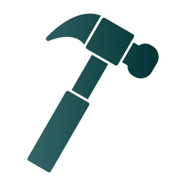 Çekiç simgesi, vektör illüstrasyonu basit tasarım