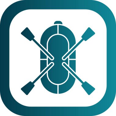 Rafting simgesinin vektör illüstrasyonu 