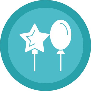 Balonlar. Web simgesi basit illüstrasyon  