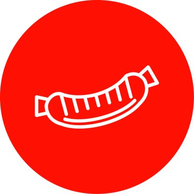 sosis simgesi vektör illüstrasyonu