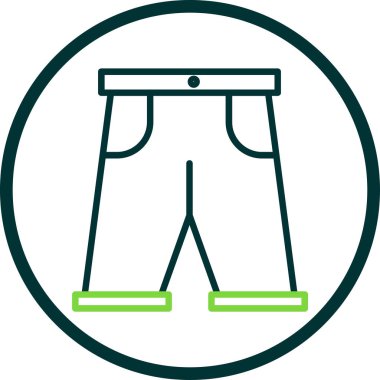 şort simgesi, vektör illüstrasyonu basit tasarım