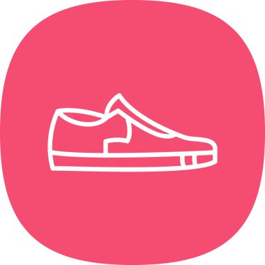 Spor ayakkabı simgesinin vektör illüstrasyonu