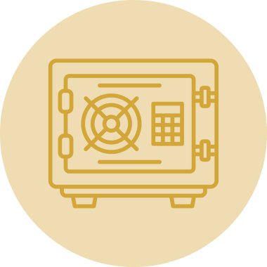 Güvenli kutu simgesi, vektör illüstrasyonu basit tasarım