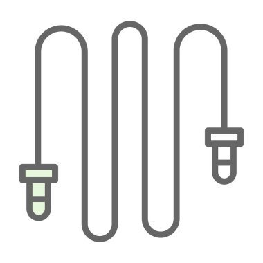 İp atlama ikonu. İzole vektör illüstrasyonu