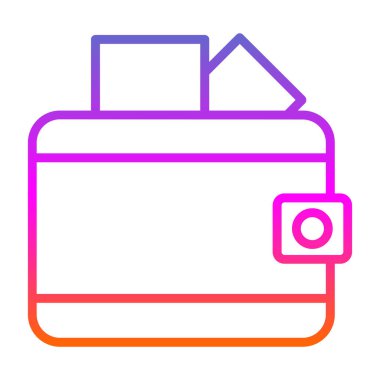 wallet icon, vector illustration simple design