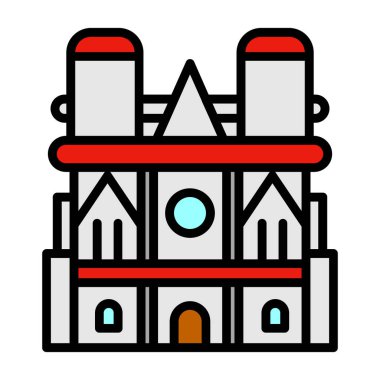 Bina. Web simgesi basit illüstrasyon