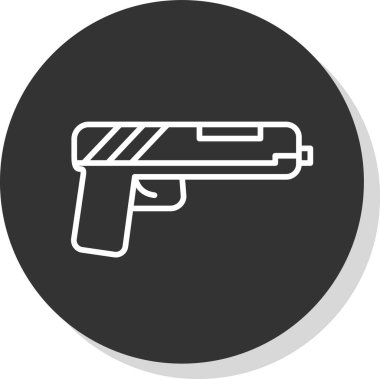 silah simgesi, vektör illüstrasyonu basit tasarım