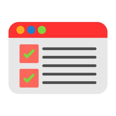 kontrol listesi simgesi vektör illüstrasyonu