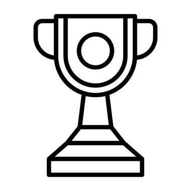 Kupa çizgisi simgesi, vektör illüstrasyonu 