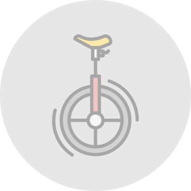 Unicycle simgesinin vektör illüstrasyonu
