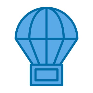 paraşüt ağ simgesi, vektör illüstrasyonu