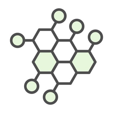 izole molekül ikonu