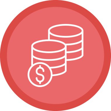 Dolar sikkeleri vektör simgesi modern illüstrasyon