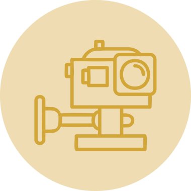 Eylem Kamerası simgesi, vektör illüstrasyonu basit tasarım