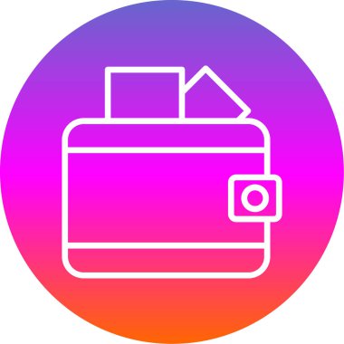 wallet icon, vector illustration simple design