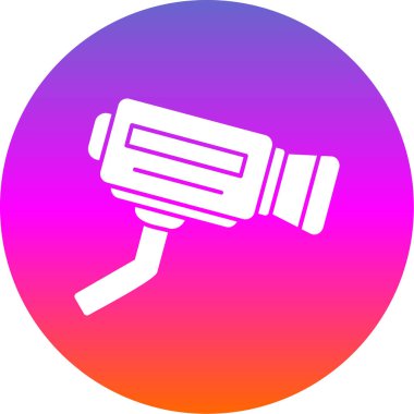 CCTV kamerası. Web simgesi basit illüstrasyon