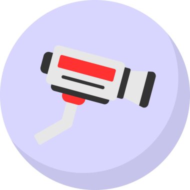 CCTV kamerası. Web simgesi basit illüstrasyon