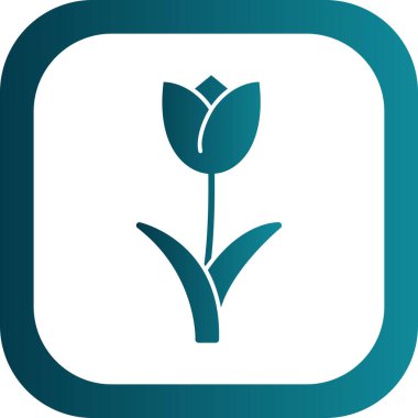 Arkaplanda basit bir lale çiçeği çizimi