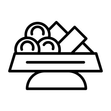 pirinç unu çizgi vektör simgesi