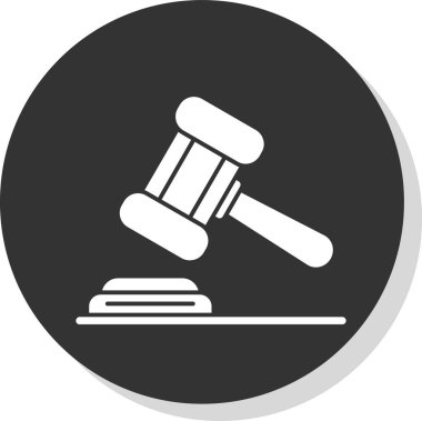 Yargıç Gravel. Web simgesi basit illüstrasyon 